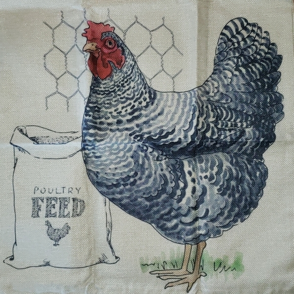 Plymouth Rock Chicken Pillow Cover Barred Rock Hen - Picture 11 of 11